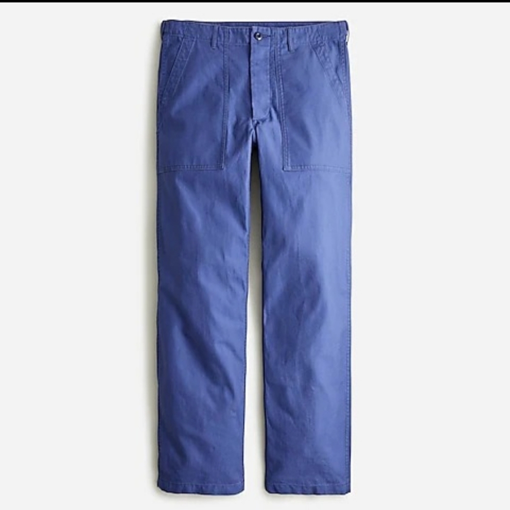 Wallace & Barnes X J.Crew Mens Military Camp Slub Pants 36/32 Blue NWT $98